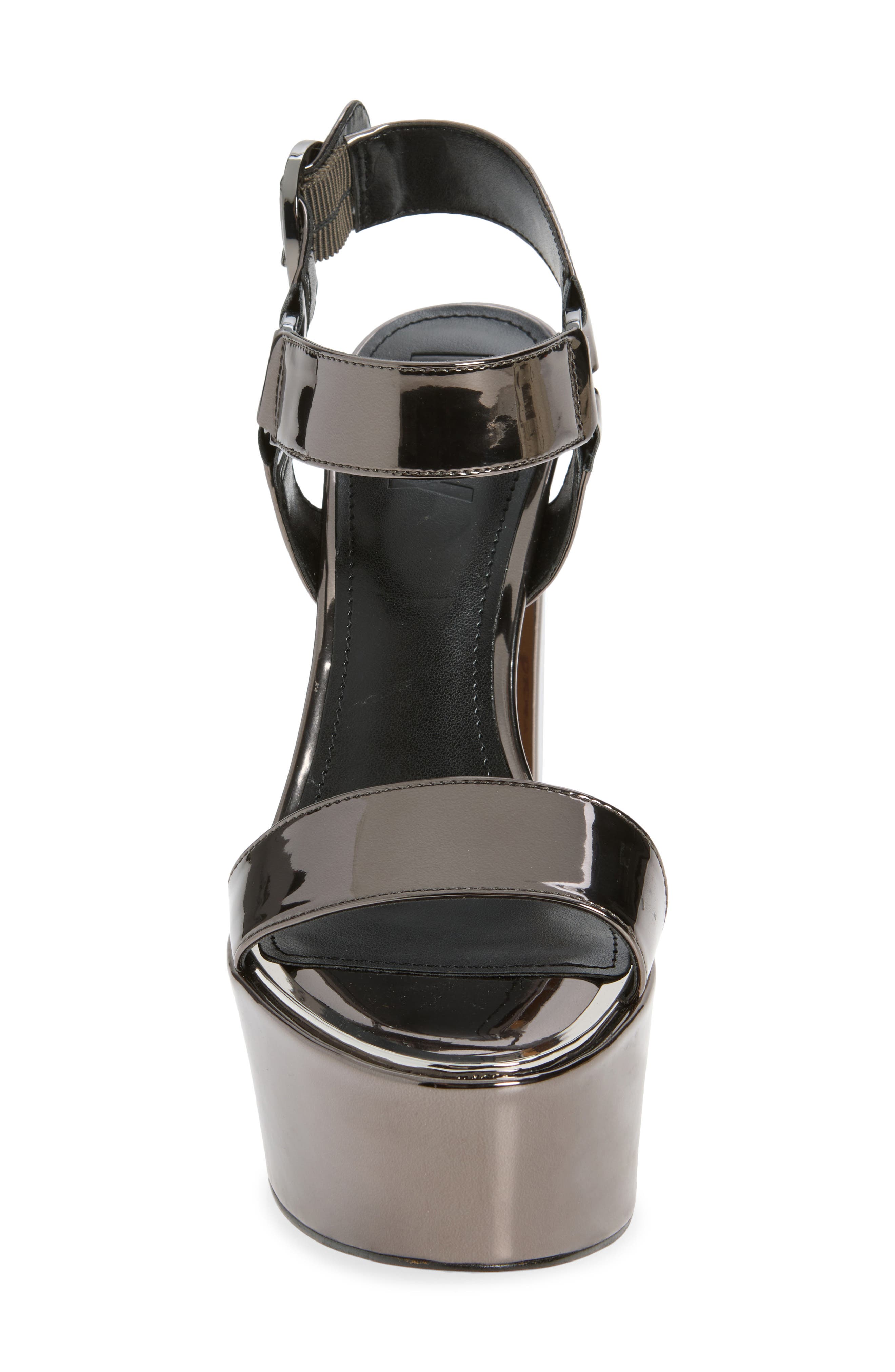 DKNY Shila Platform Sandal, Alternate, color, Dark Gunmetal