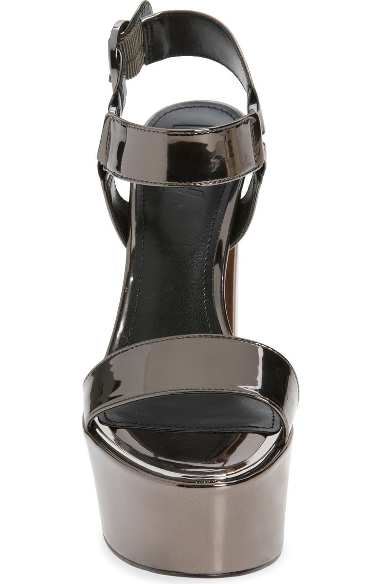 DKNY Shila Platform Sandal, Alternate, color, Dark Gunmetal