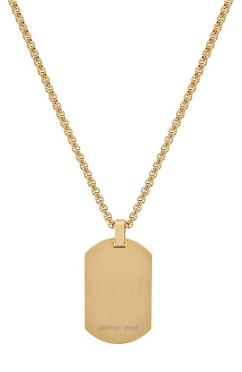 Geoffrey Beene Stainless Steel Dog Tag Pendant Necklace