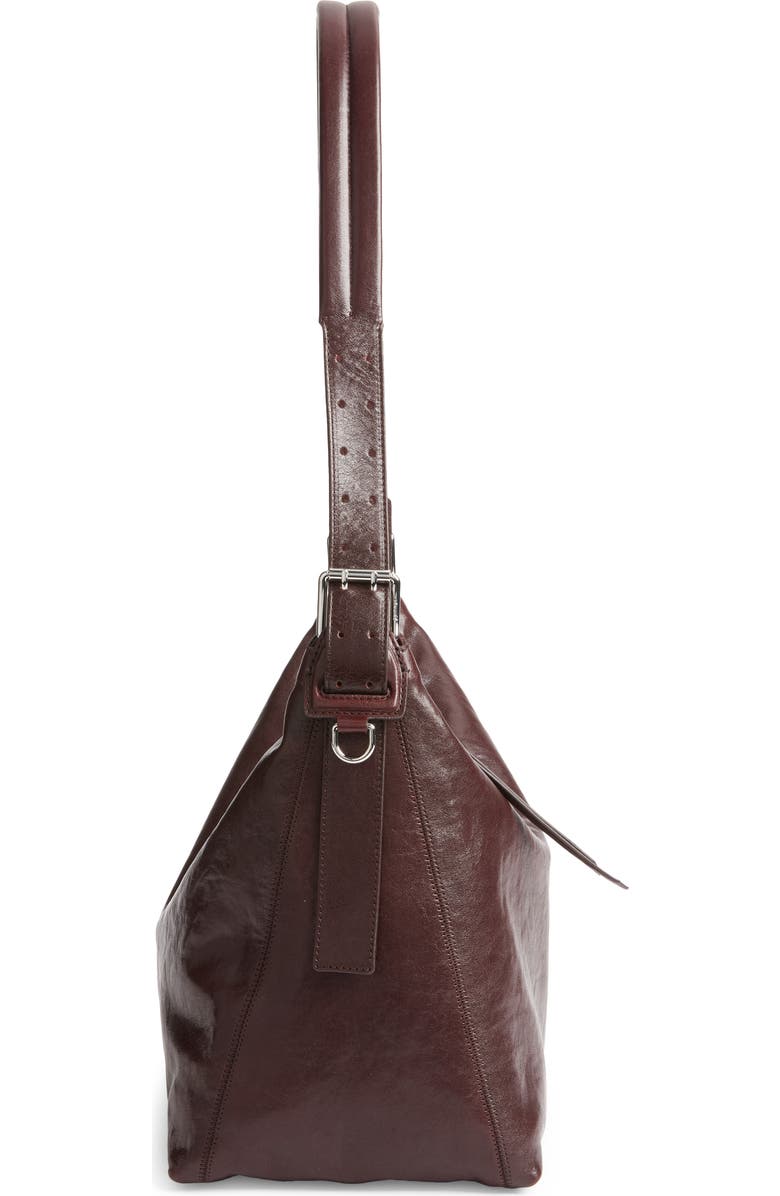 Lemaire Small Belted Leather Hobo Bag, Alternate, color, Chianti