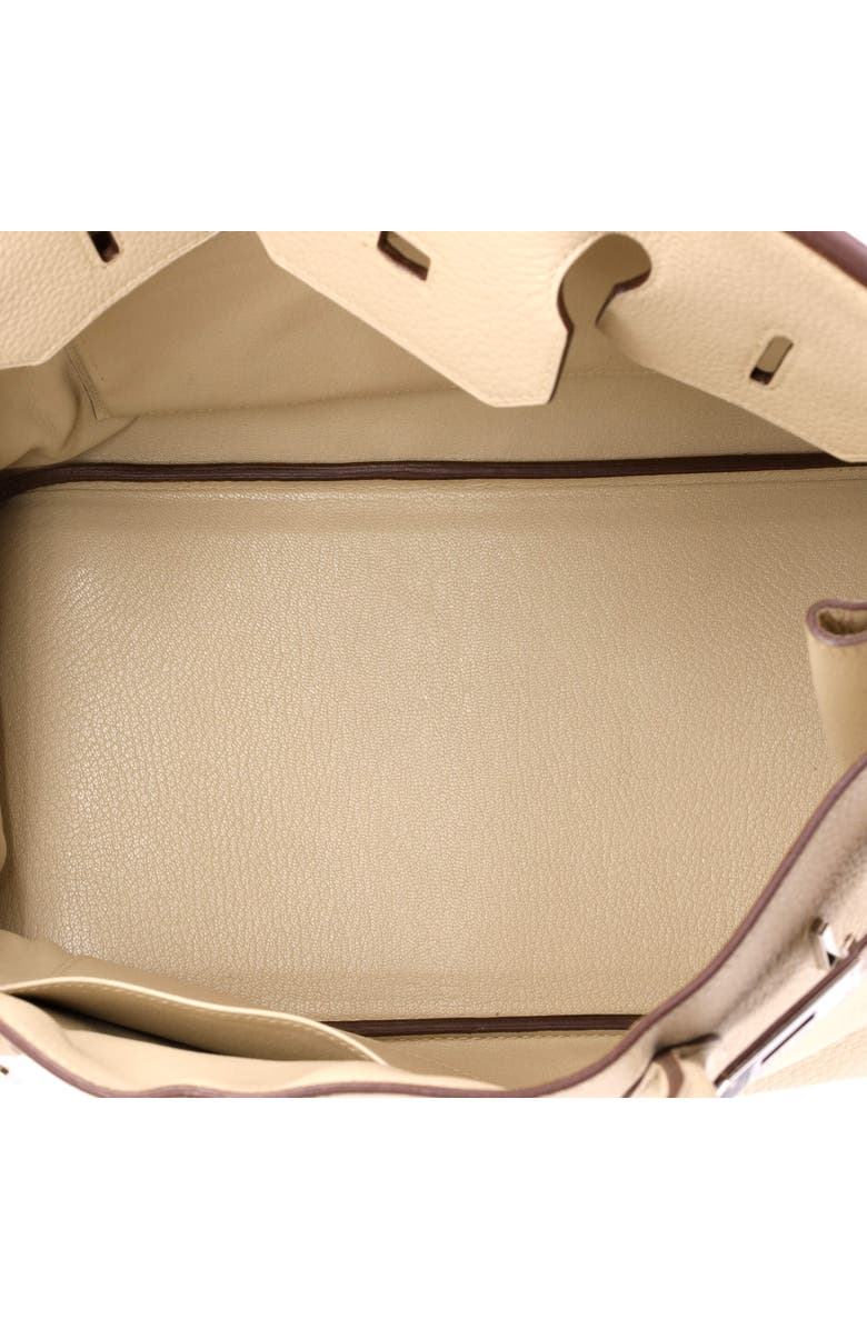 Pre-Owned Hermes Birkin Handbag Light Clemence with Palladium Hardware 35, Alternate, color, Parchemin