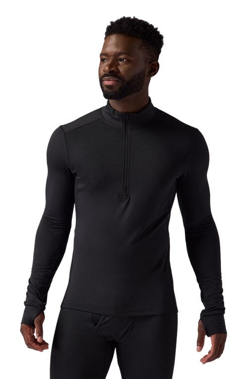 Backcountry Pines Microgrid Ultra-lt Baselayer 1/4-zip Top In Animal Print
