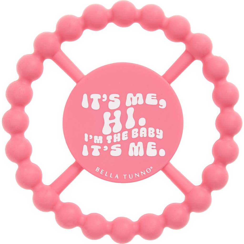 Bella Tunno It's Me Hi Silicone Teether in Pink  product
