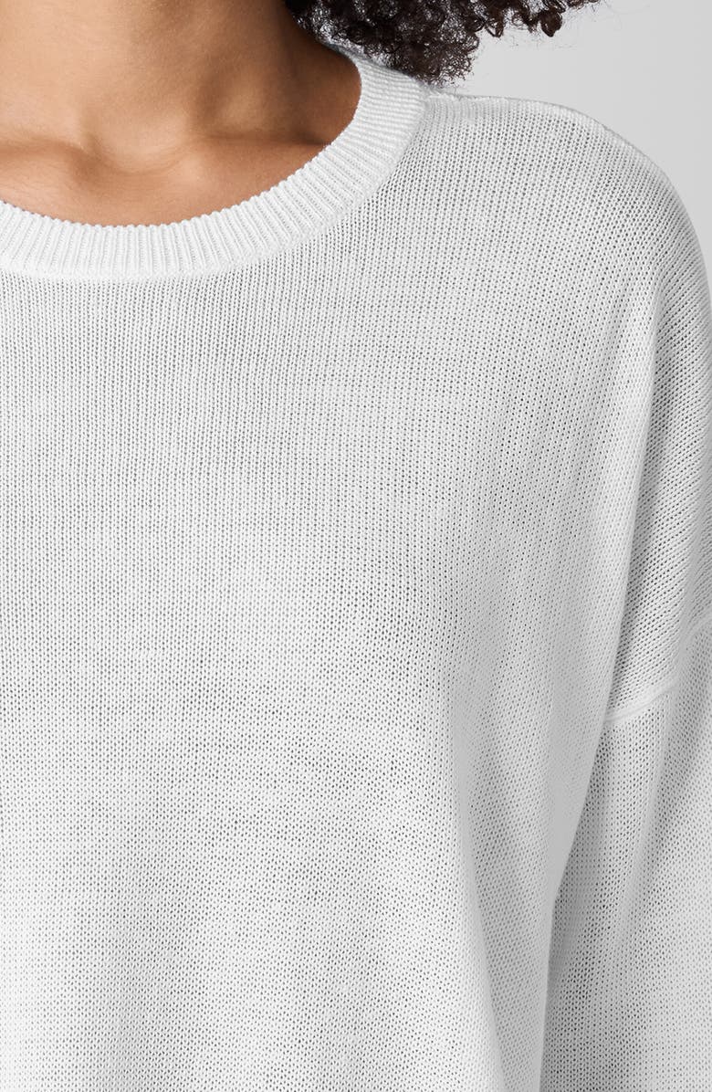 Eileen Fisher Crewneck Organic Linen & Organic Cotton Sweater, Alternate, color,