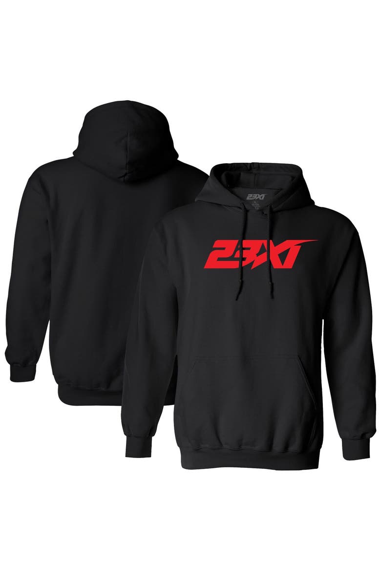 Men's  Black 23XI Racing Logo Pullover Hoodie, Main, color, Black