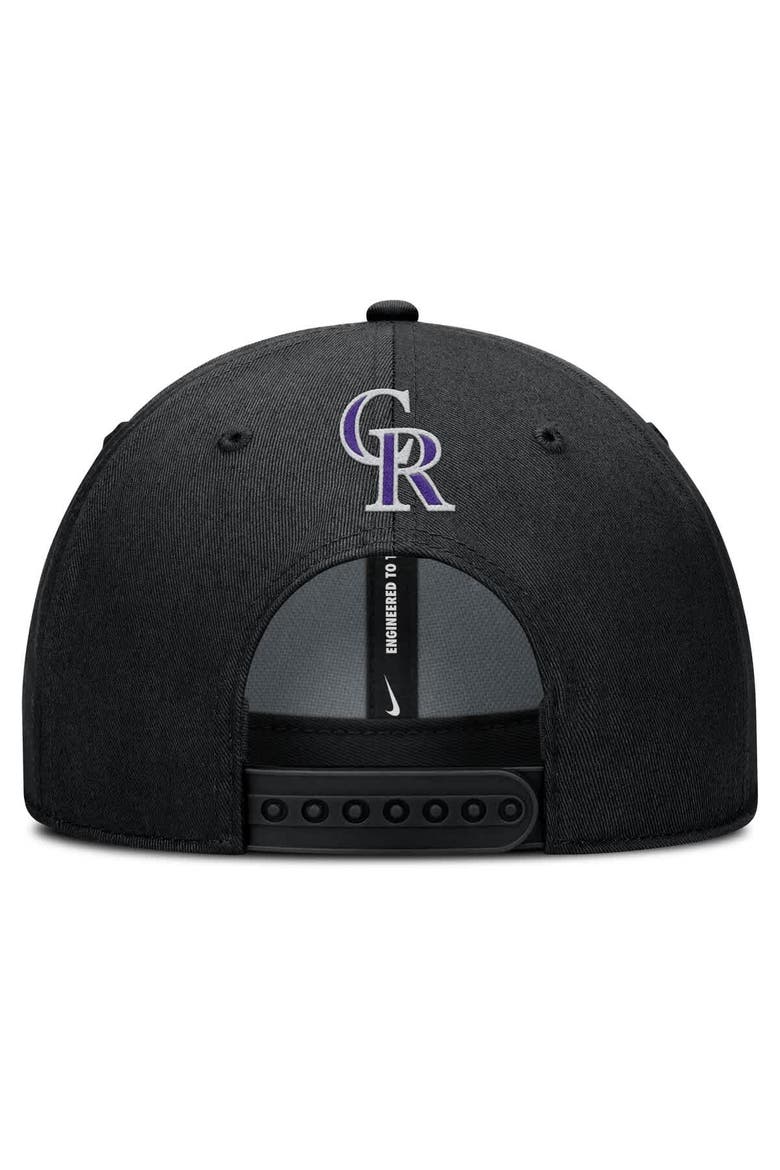 Men's Nike Black Colorado Rockies Rise Gaberdine Adjustable Hat, Alternate, color, Black