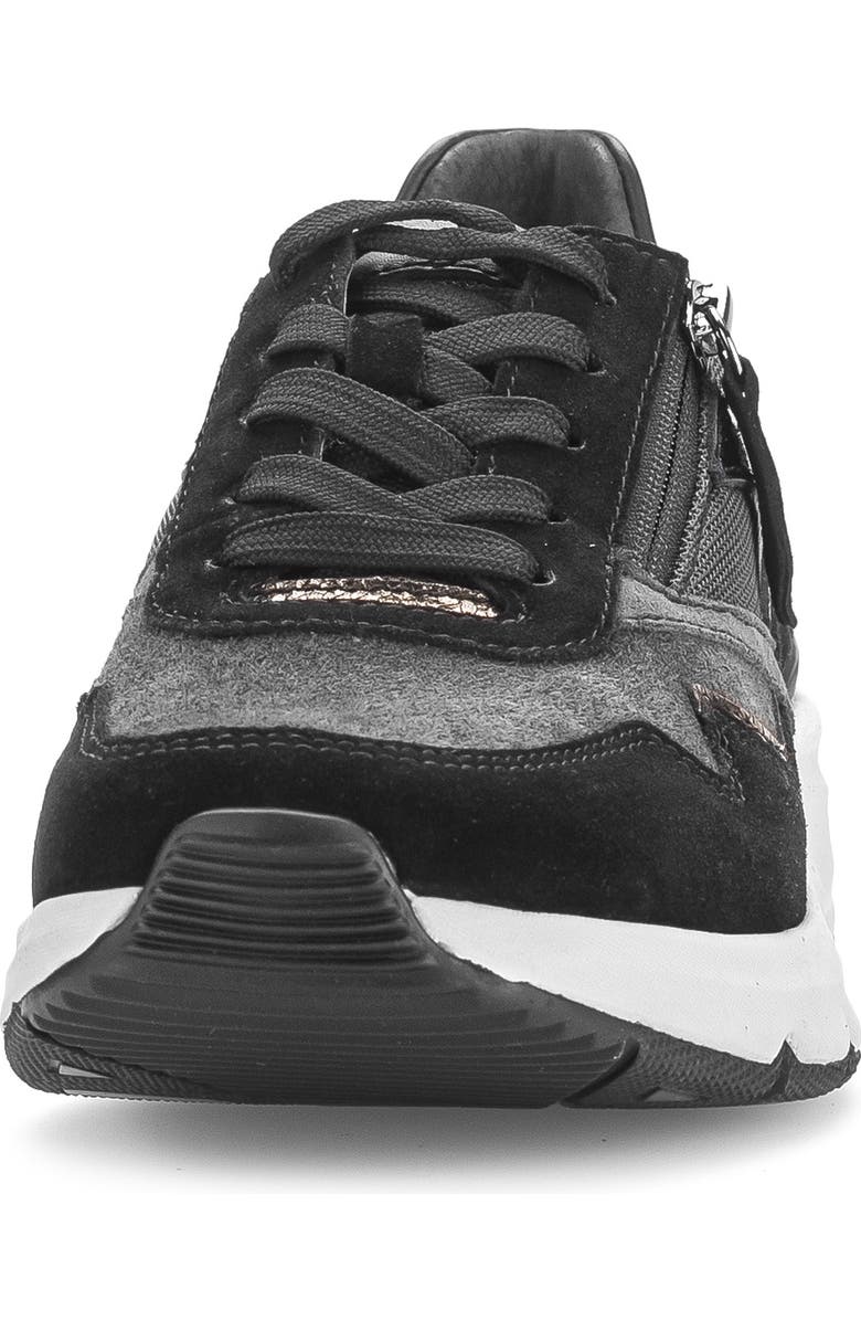 Gabor 76.896 Zip Sneaker, Alternate, color, Darkgrey