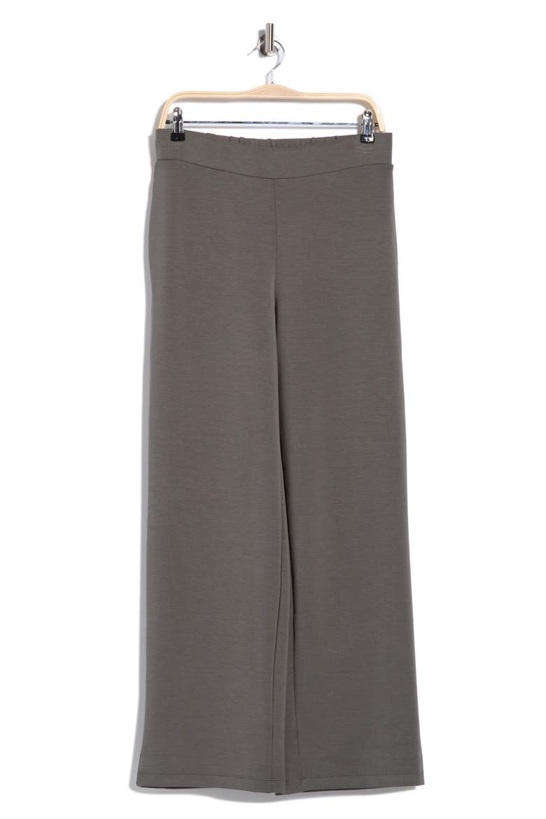 Scuba Knit Wide Leg Pants, Alternate, color, GREEN SMOKE