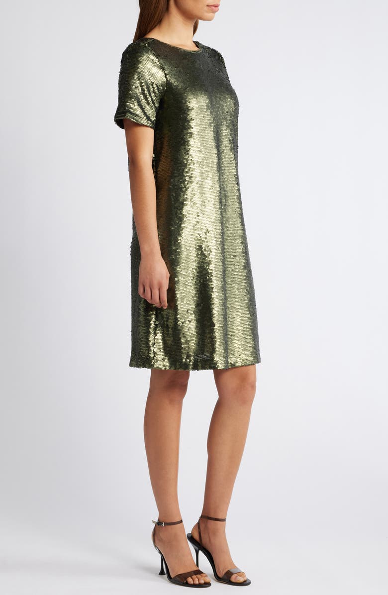 Anne Klein Sequin T-Shirt Dress, Alternate, color,