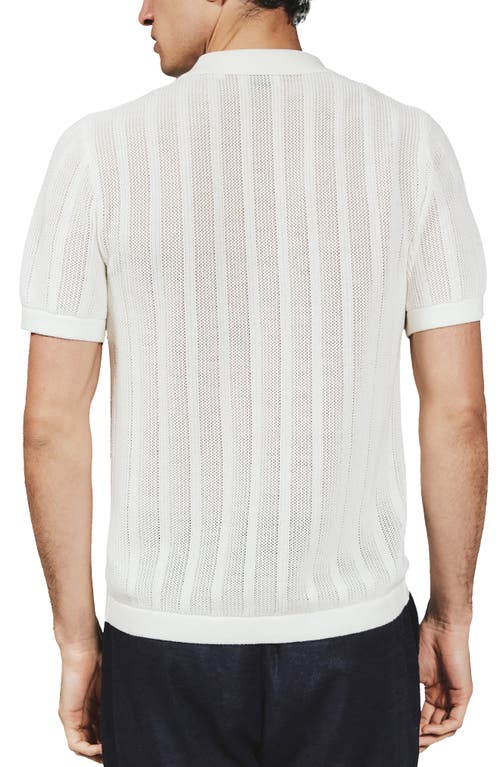 7 Diamonds Kellan Knit Short Sleeve Button-up Shirt In White