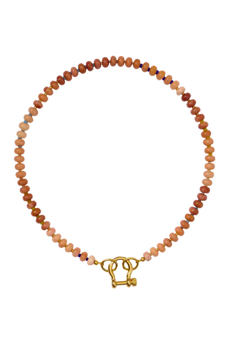 Bevo Gender Inclusive Peach Quartz Necklace, Main, color, Peach