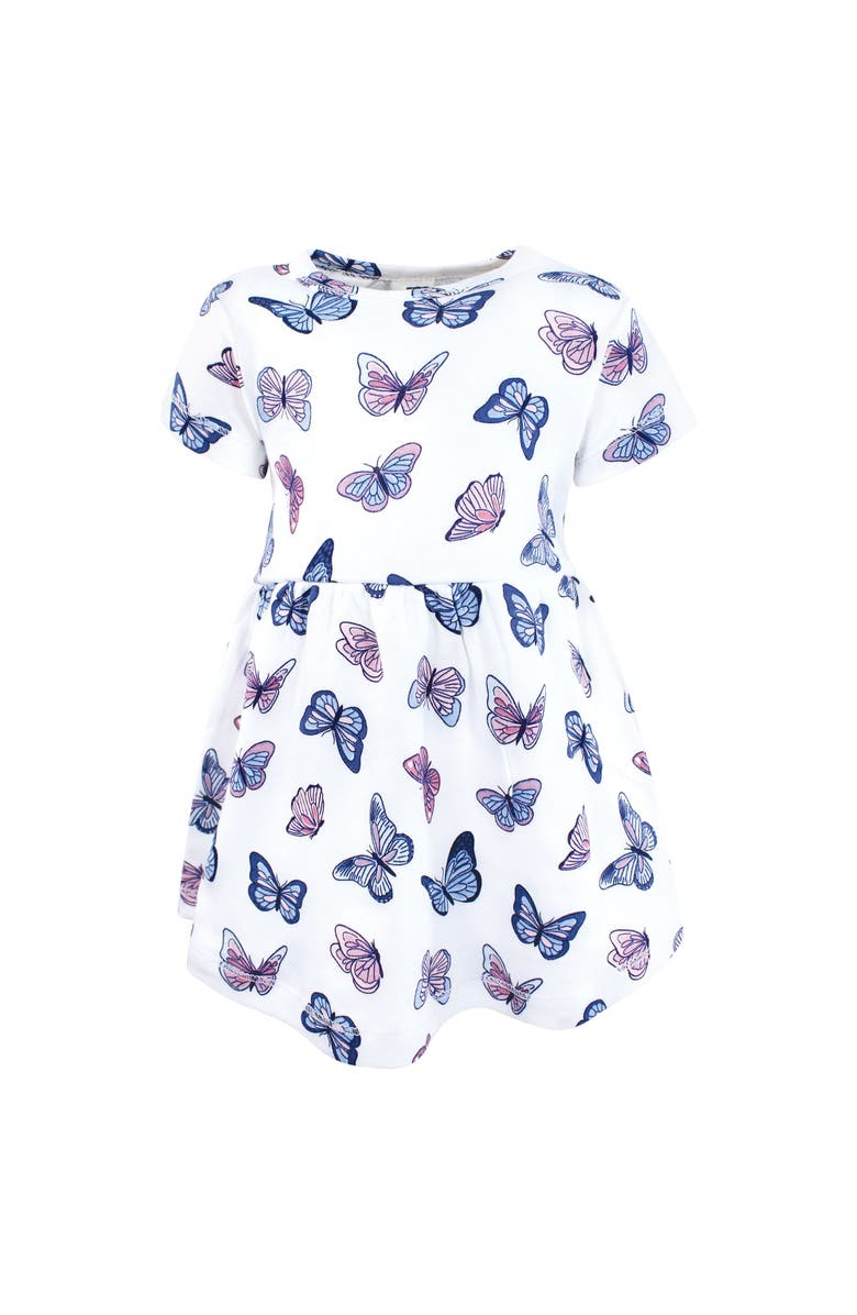 Hudson Baby Stylish Baby Dress 2Pc, Alternate, color, Blue Butterflies