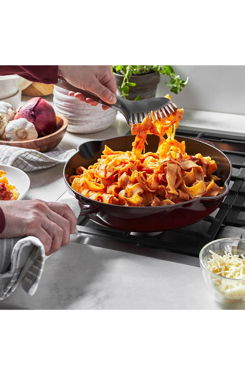 Staub 11-Inch Enameled Cast Iron Traditional Skillet, Alternate, color, Grenadine