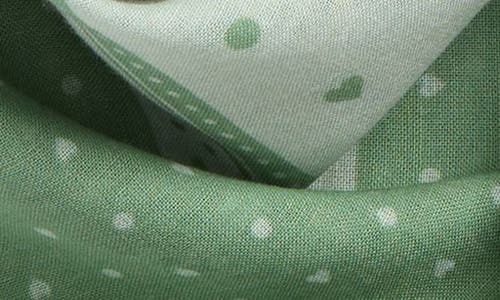 Treasure & Bond Cotton Gauze Bandana In Vintage Green Hearts