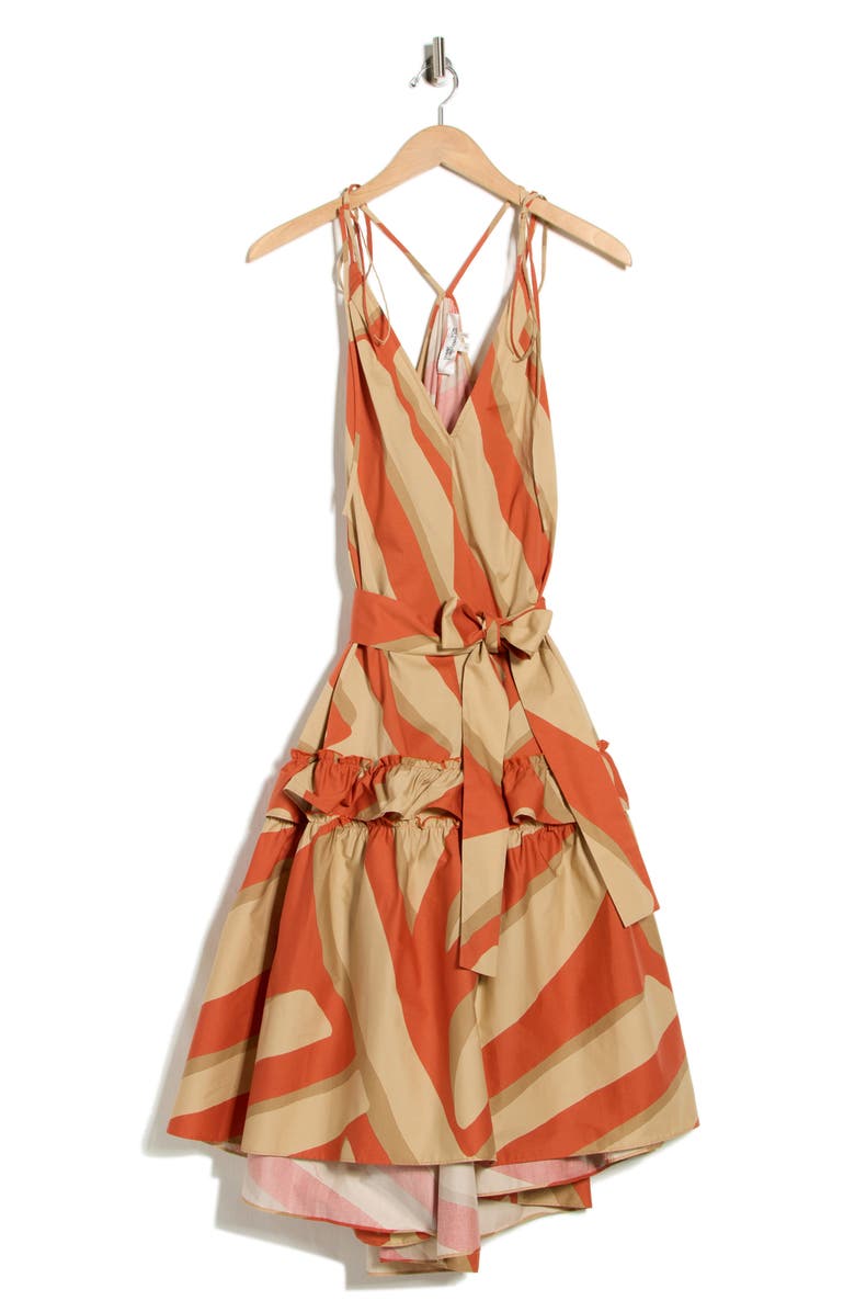 Diane von Furstenberg Emersyn Stripe Sleeveless Dress, Main, color, Savanna Shadow