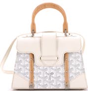 Pre-Owned Goyard Structured Saigon Top Handle Bag Coated Canvas with Leather Mini