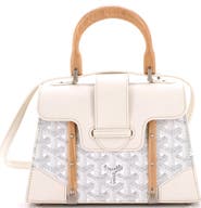 Pre-Owned Goyard Structured Saigon Top Handle Bag Coated Canvas with Leather Mini