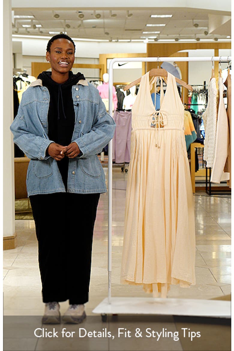 Angel Plunge Halter Neck Maxi Dress video
