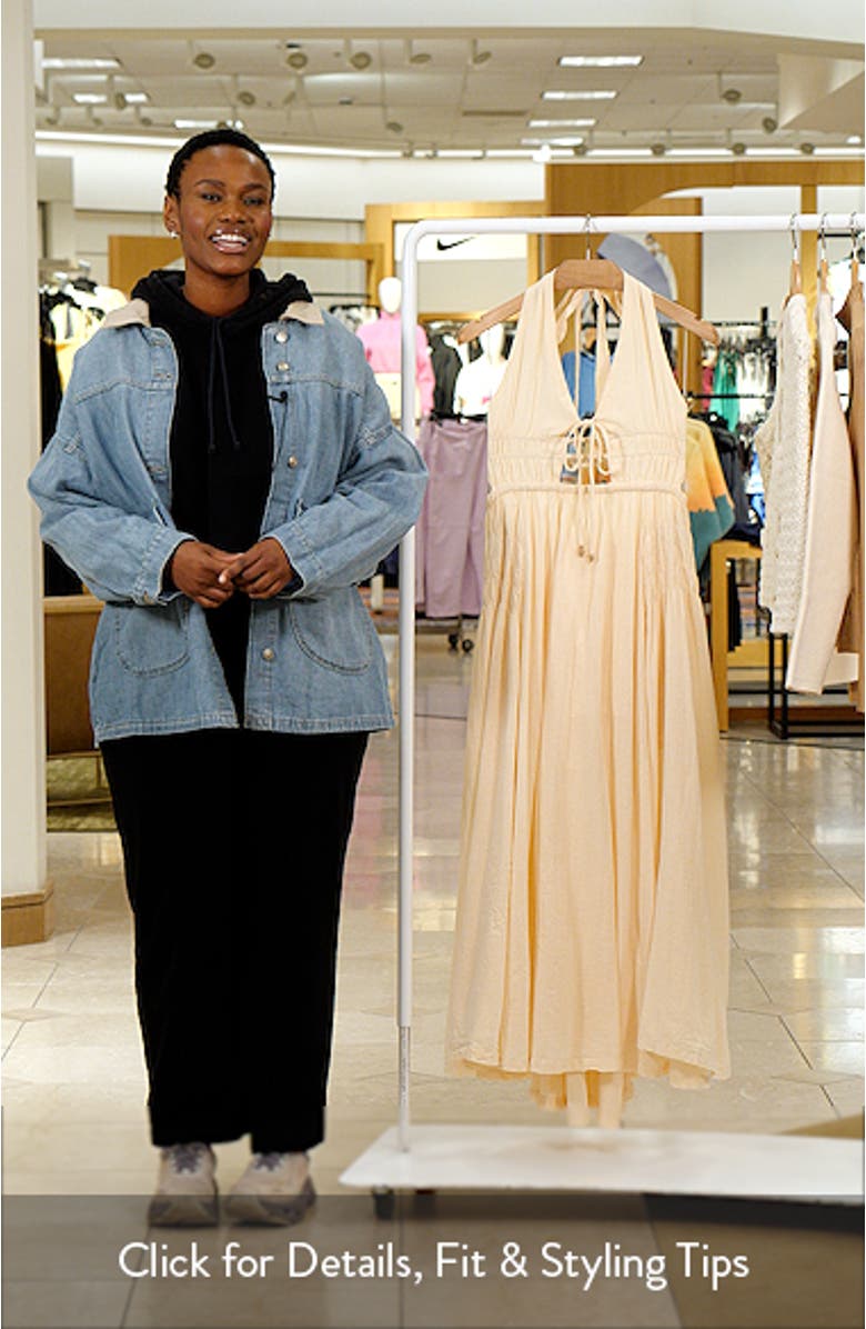 Angel Plunge Halter Neck Maxi Dress, sales video thumbnail