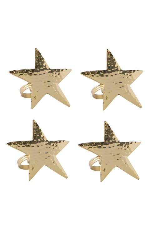 Star Set of 4 Napkin Rings