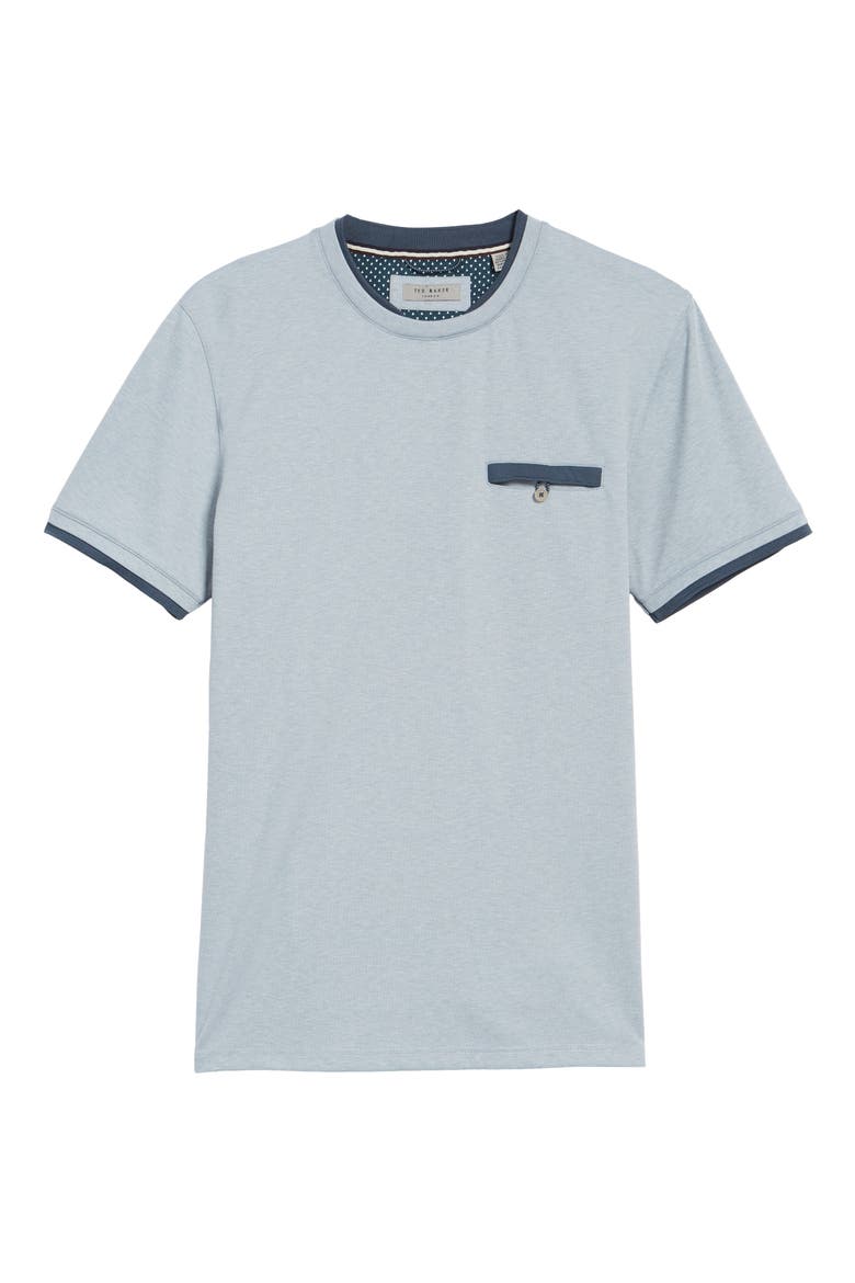 Climb Mouline Layered Pocket T-Shirt, Alternate, color, LIGHT BLUE