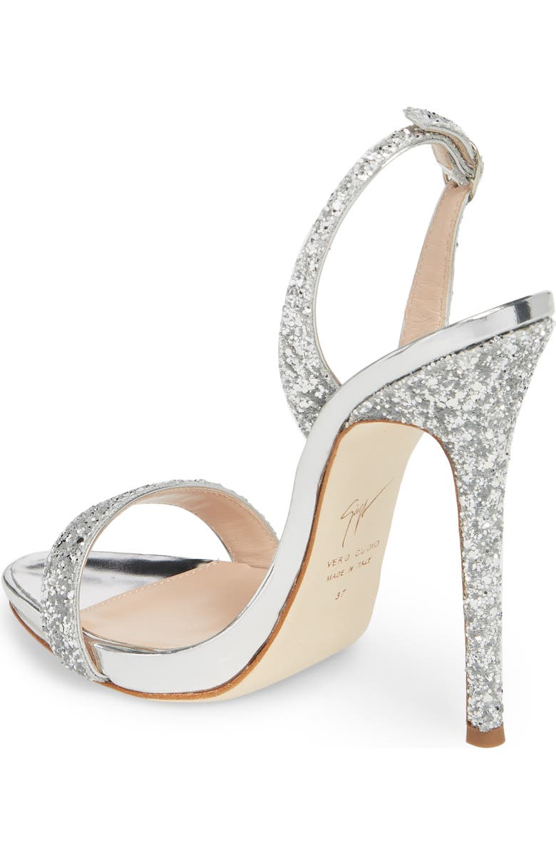 Giuseppe Zanotti Glitter Slingback Sandal, Alternate, color,