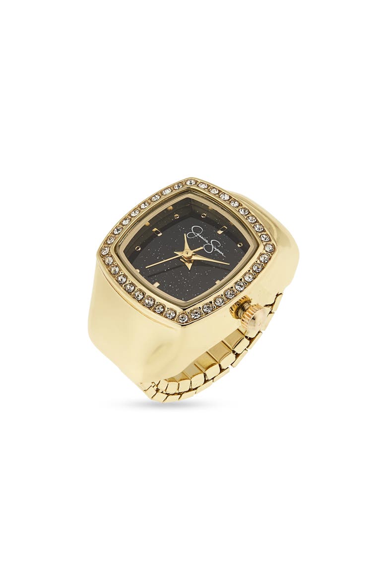 Glitter Ring Watch, Main, color, GOLD