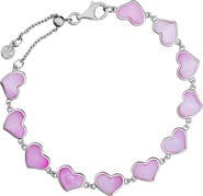 Jan Leslie All Around Heart Bracelet Set In Sterling Silver