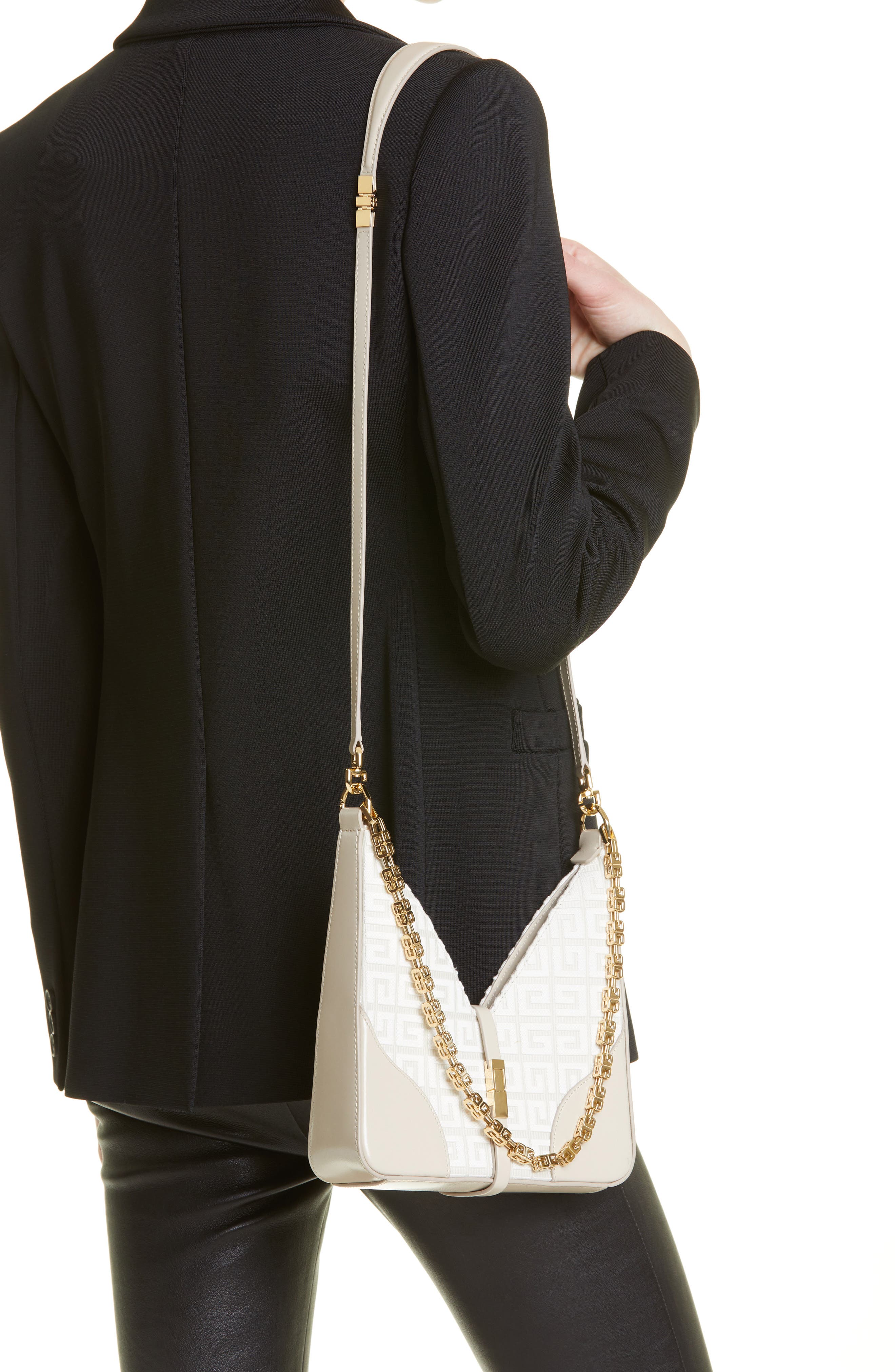 Givenchy Mini Cut Out 4G Canvas Crossbody Bag, Alternate, color, 