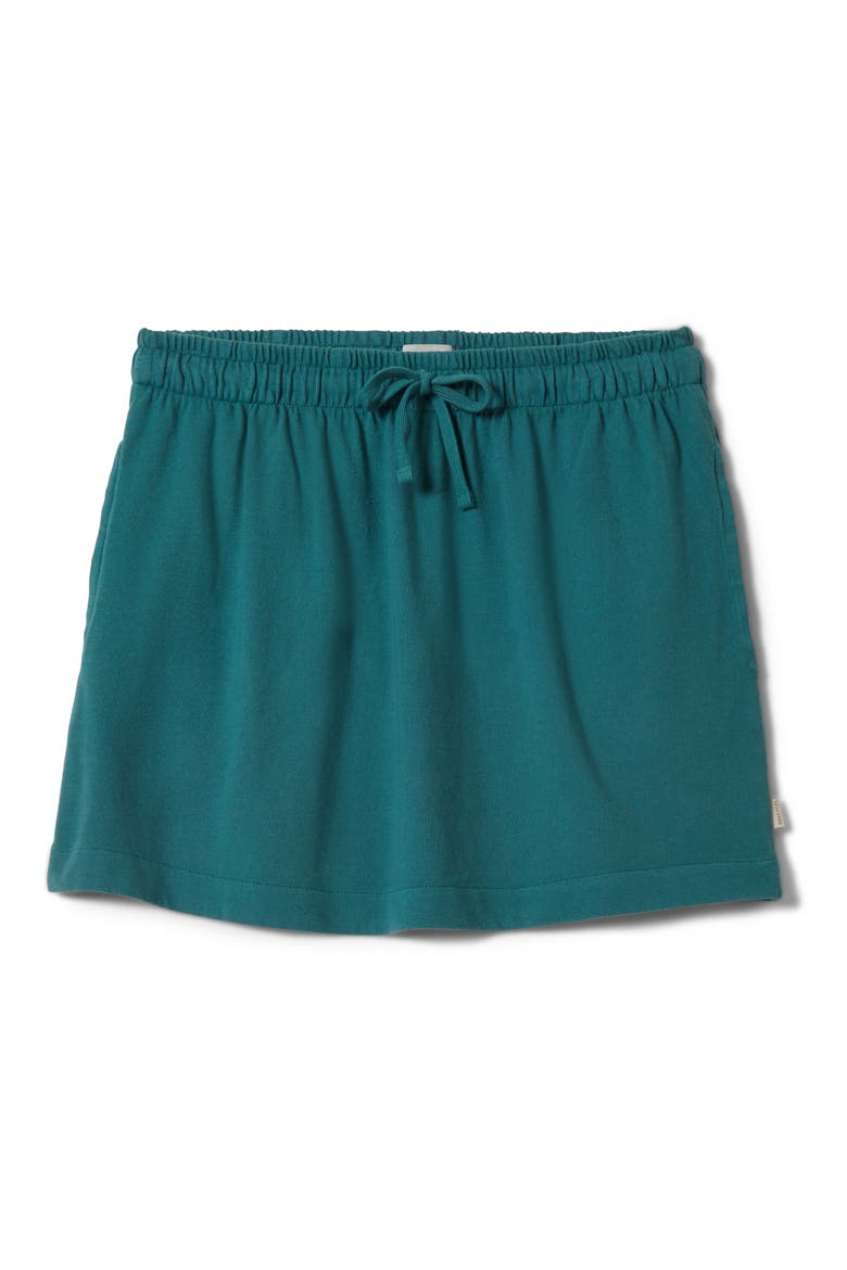 Carefree Organic Cotton Lounge Skirt, Alternate, color, WASHED MEDITERRANEAN TEAL