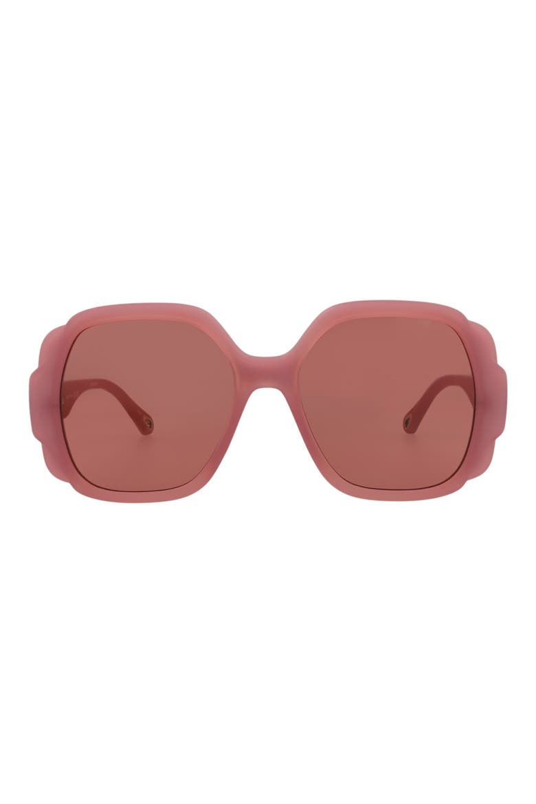 55mm Butterfly Sunglasses, Main, color, VIOLET VIOLET RED