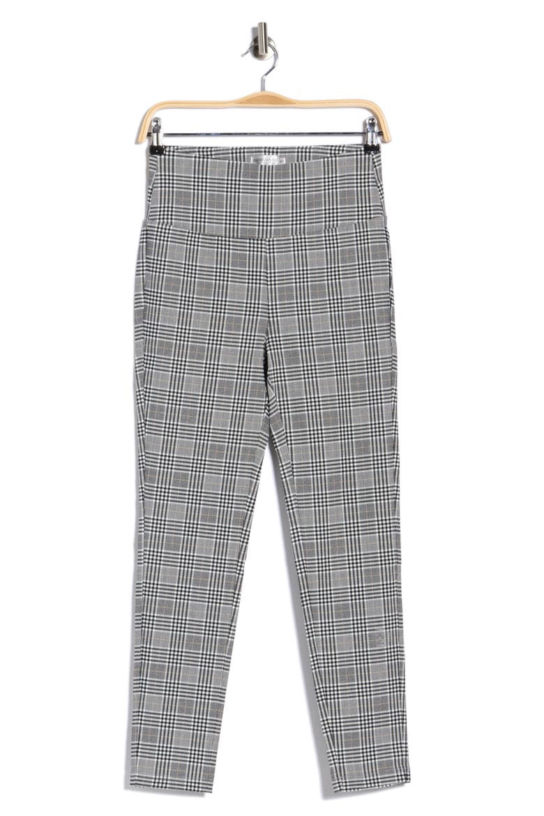 Plaid Leggings, Alternate, color, BLACK