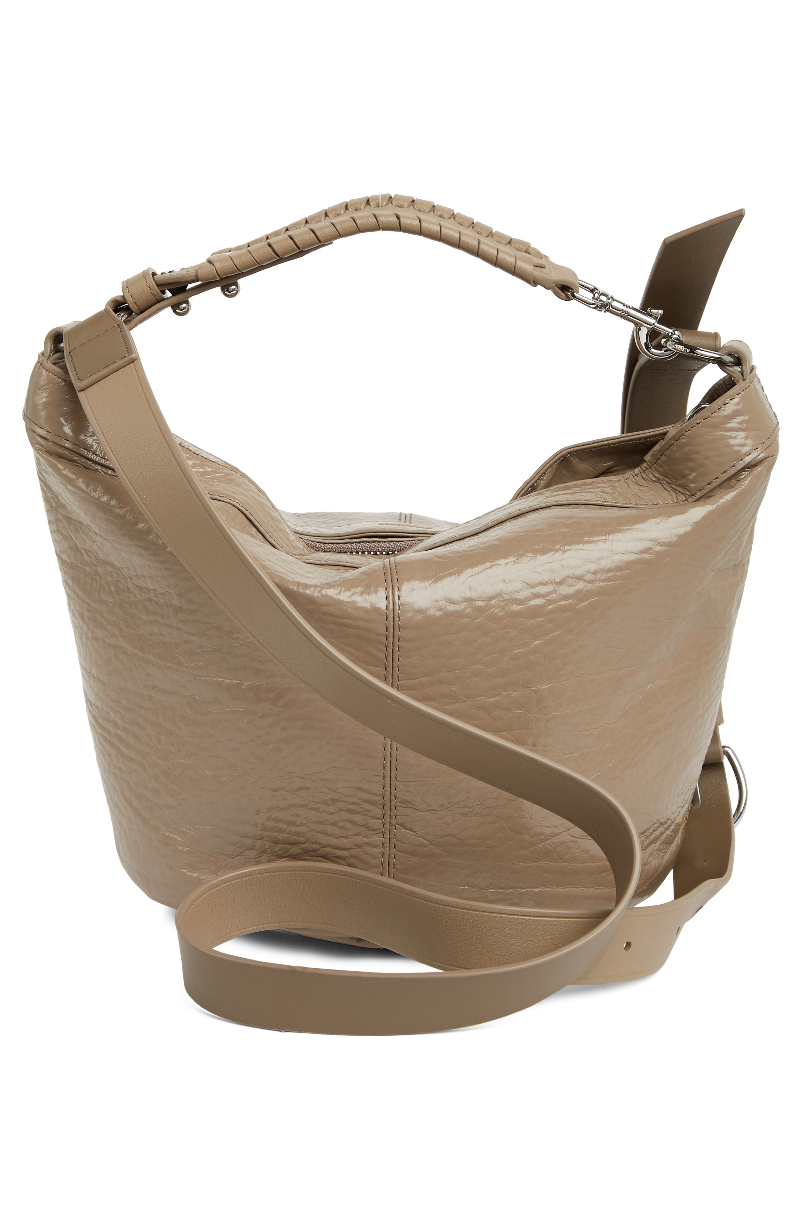 AllSaints Fetch Leather Crossbody Bag, Alternate, color, 