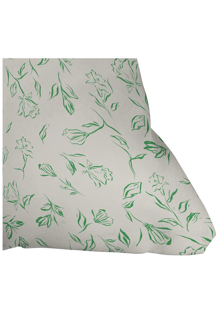 Romantic Floral Throw Pillow, Alternate, color, WHITE