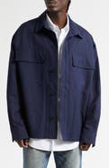 Balmain Monogram Cotton Jacquard Button-Up Shirt