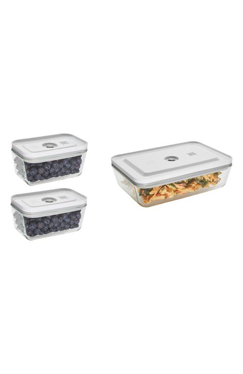 Fresh & Save 3-Piece Glass Vacuum Container Set