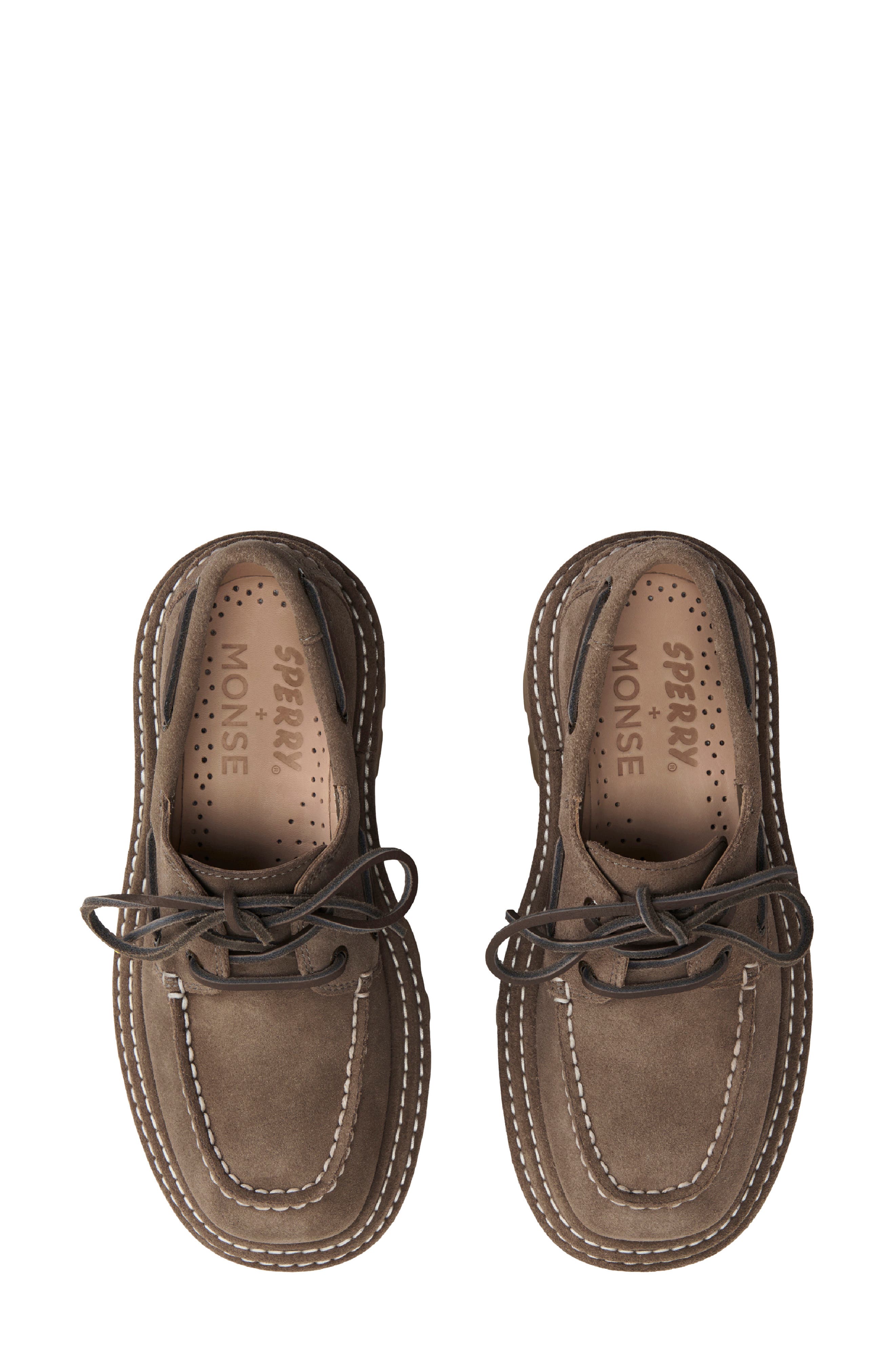 x MONSE Authentic Original 2-Eye Lug Boat Shoe, Alternate, color, KHAKI