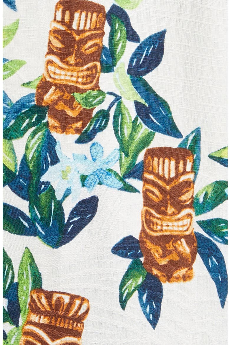 Tiki Tumble Short Sleeve Silk Button-Up Shirt, Alternate, color, CONTINENTAL