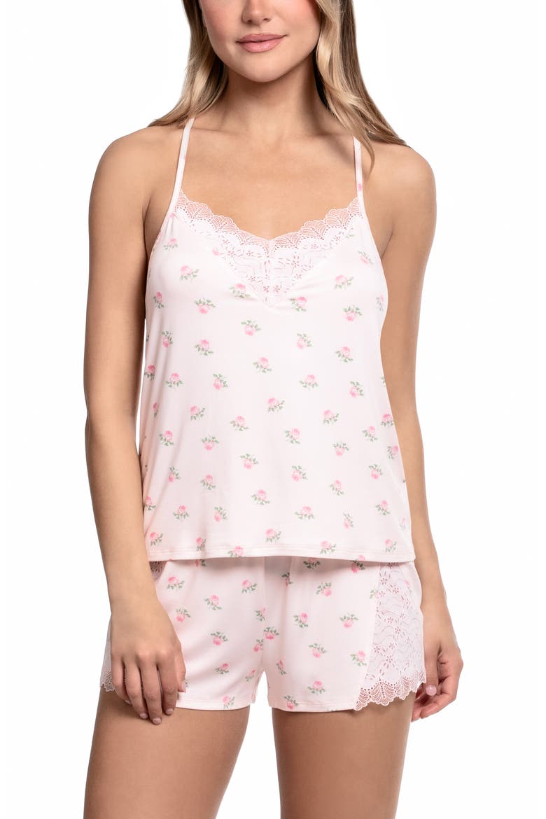 Sevilla Lace Trim Short Pajamas, Main, color, QUARTZ PINK
