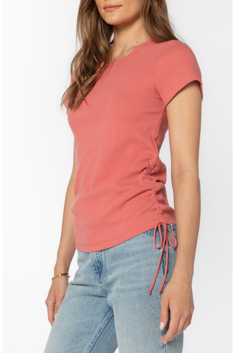 Clemons Side Ruched T-Shirt, Alternate, color, CANYON ROSE