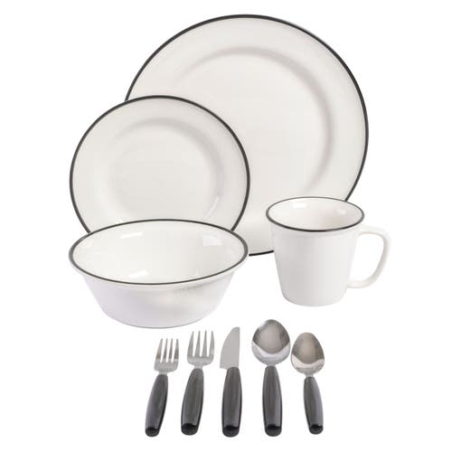 Gibson Home 95-piece Complete Kitchen Set With Cookware, Dinnerware, Flatware & Tools In Black