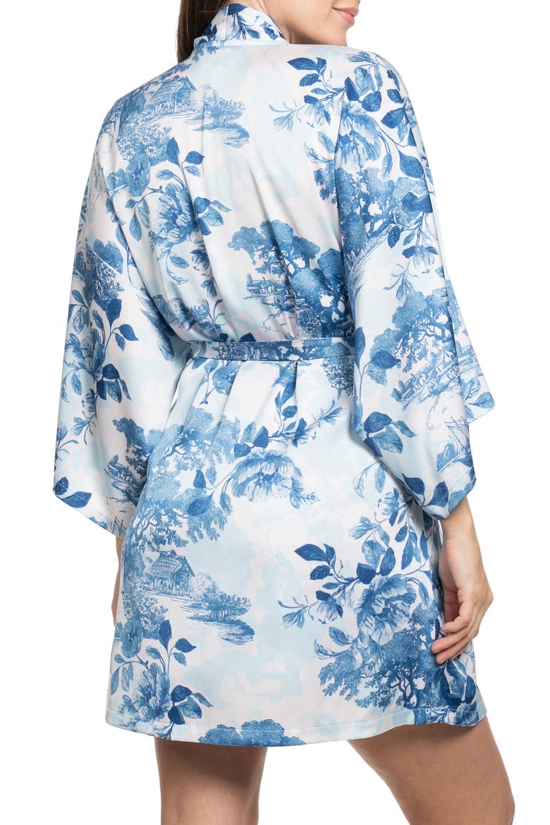 Floral Satin Wrap, Alternate, color, BLUE