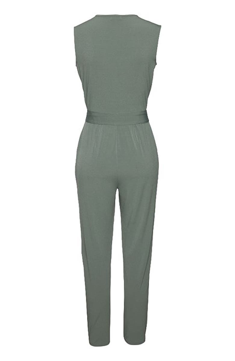 LASCANA Women's Wrap Look Jumpsuit, Alternate, color, Jade
