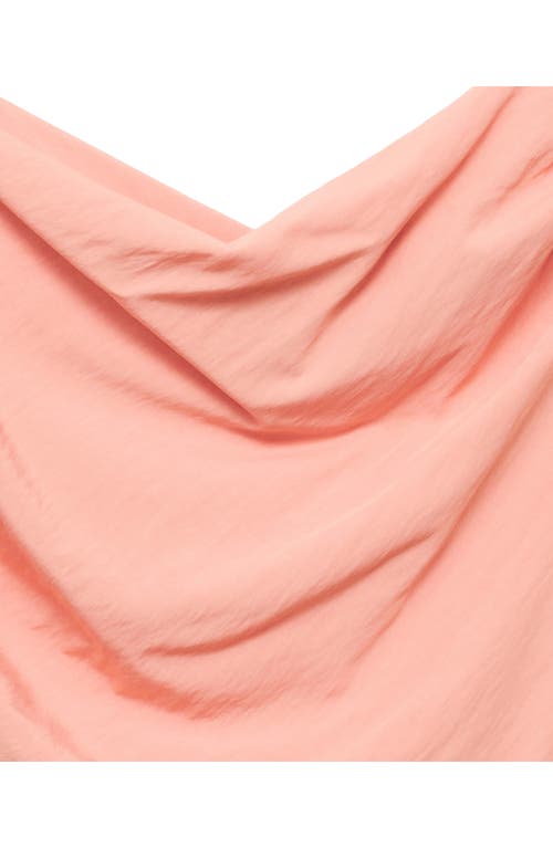 Mango Draped Asymmetric Top In Pink