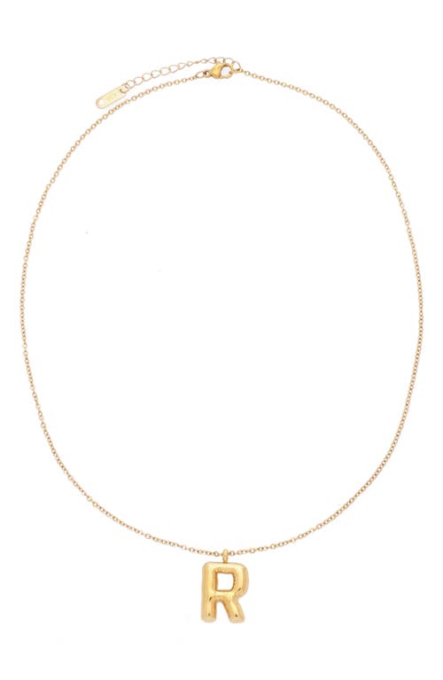 Petit Moments Bubble Initial Necklace In Gold - R