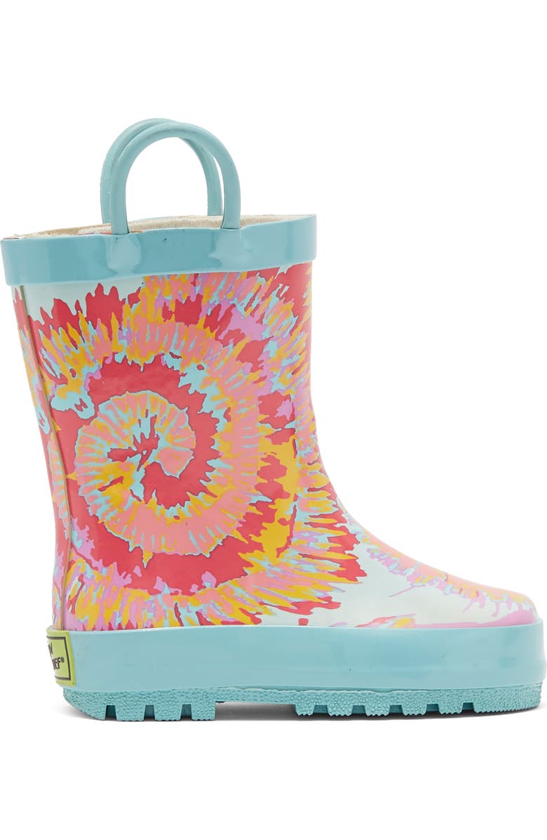 Western Chief Kids' Tie Dye Print Lug Rain Boot, Alternate, color,