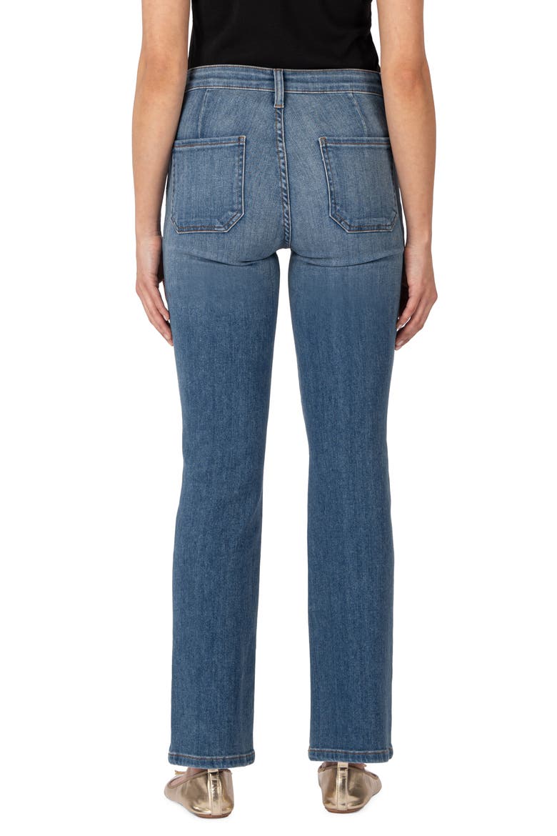 Kelsey Patch Pocket High Waist Ankle Flare Jeans, Alternate, color, INSPIRATION