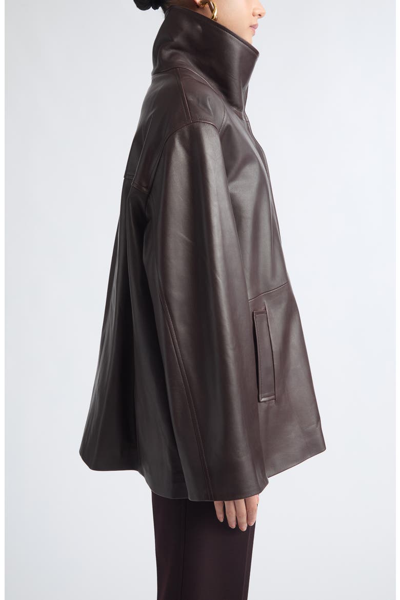 Lowen Leather Jacket, Alternate, color, DARK BROWN