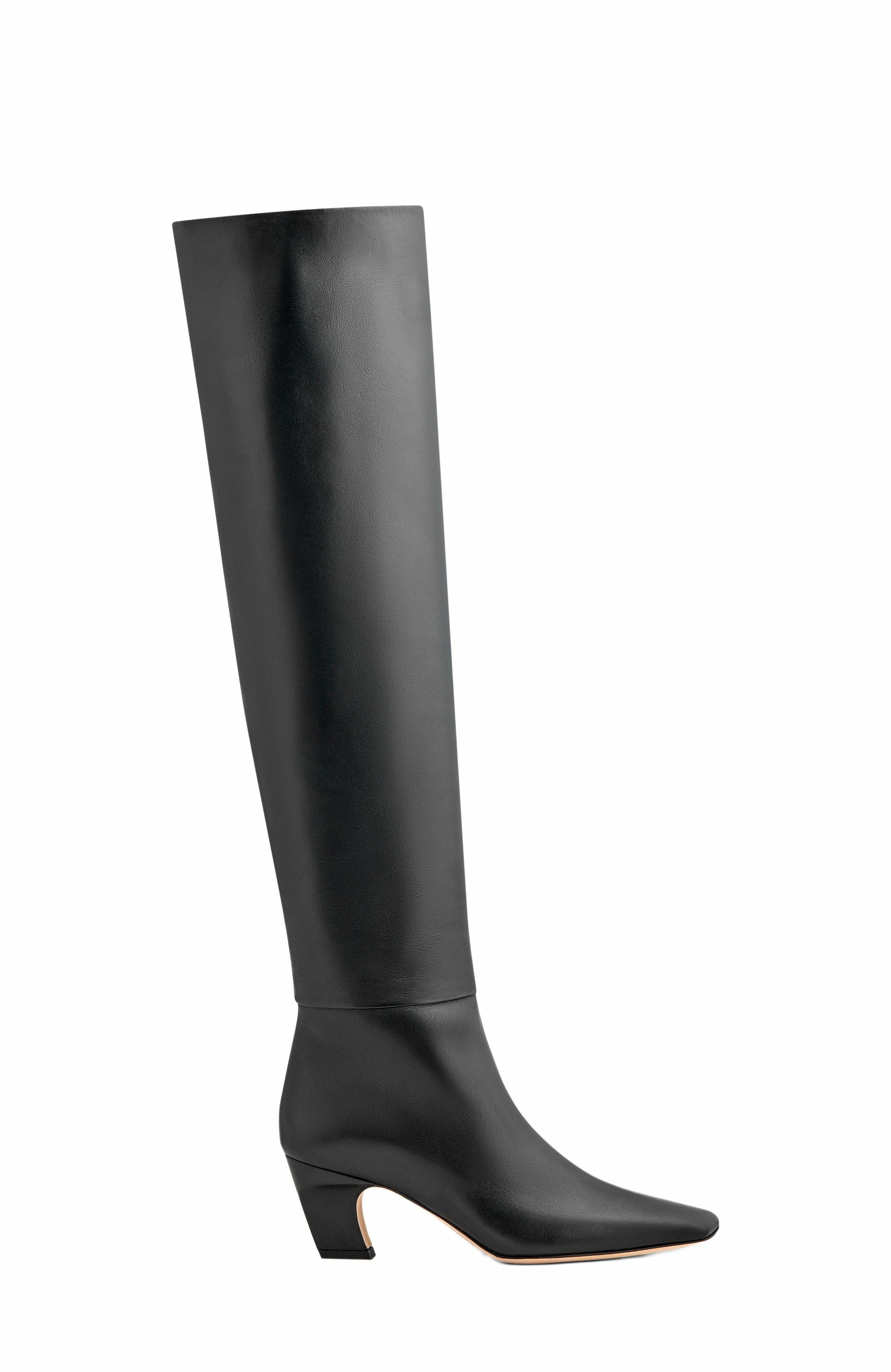 Neil J. Rodgers Meg Over The Knee Boot in Black Nappa 
