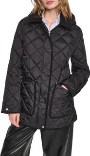 DKNY Barn Quilted Hooded Jacket
